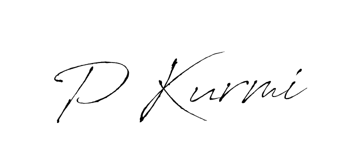 Create a beautiful signature design for name P Kurmi. With this signature (Antro_Vectra) fonts, you can make a handwritten signature for free. P Kurmi signature style 6 images and pictures png
