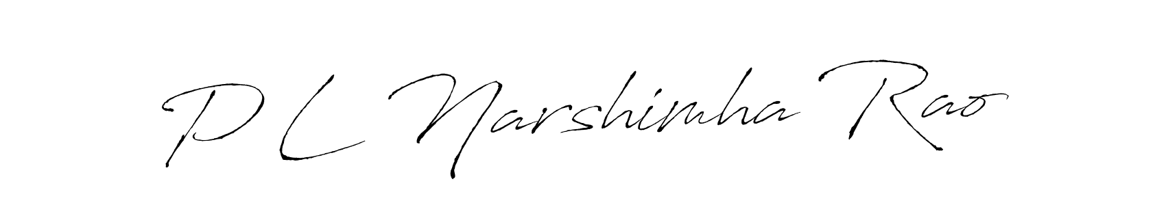 Make a beautiful signature design for name P L Narshimha Rao. With this signature (Antro_Vectra) style, you can create a handwritten signature for free. P L Narshimha Rao signature style 6 images and pictures png