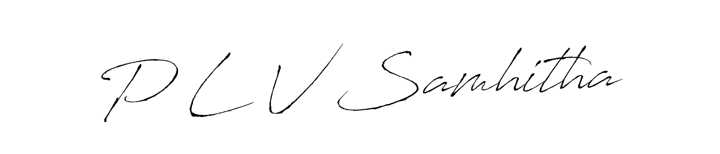 Also You can easily find your signature by using the search form. We will create P L V Samhitha name handwritten signature images for you free of cost using Antro_Vectra sign style. P L V Samhitha signature style 6 images and pictures png