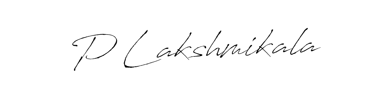 You should practise on your own different ways (Antro_Vectra) to write your name (P Lakshmikala) in signature. don't let someone else do it for you. P Lakshmikala signature style 6 images and pictures png