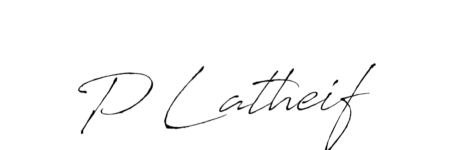 How to make P Latheif name signature. Use Antro_Vectra style for creating short signs online. This is the latest handwritten sign. P Latheif signature style 6 images and pictures png