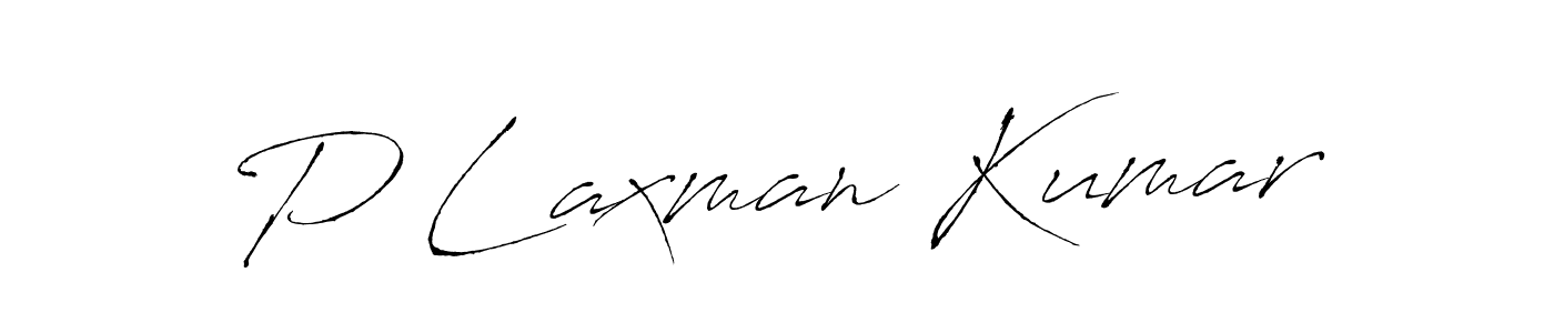 Create a beautiful signature design for name P Laxman Kumar. With this signature (Antro_Vectra) fonts, you can make a handwritten signature for free. P Laxman Kumar signature style 6 images and pictures png