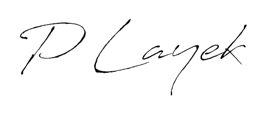Elevate your brand with a stunning P Layek eSignature. The Antro_Vectra style provides a balanced, flowing aesthetic for everyday signing. P Layek signature style 6 images and pictures png