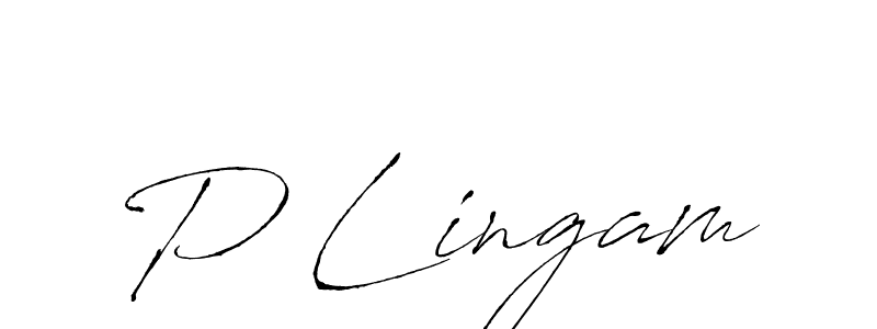 Create a beautiful signature design for name P Lingam. With this signature (Antro_Vectra) fonts, you can make a handwritten signature for free. P Lingam signature style 6 images and pictures png