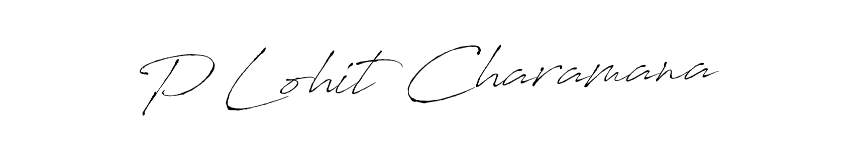 You should practise on your own different ways (Antro_Vectra) to write your name (P Lohit Charamana) in signature. don't let someone else do it for you. P Lohit Charamana signature style 6 images and pictures png