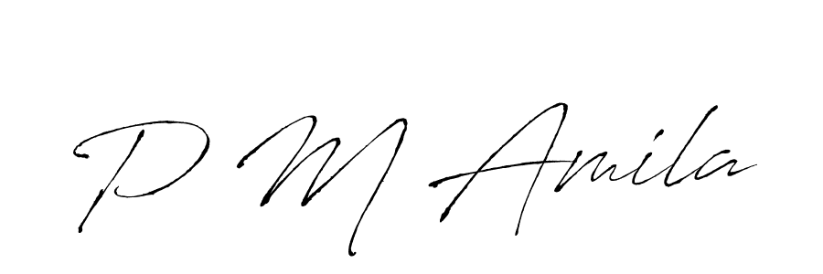 Once you've used our free online signature maker to create your best signature Antro_Vectra style, it's time to enjoy all of the benefits that P M Amila name signing documents. P M Amila signature style 6 images and pictures png