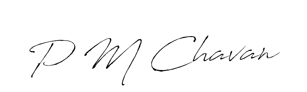 How to make P M Chavan name signature. Use Antro_Vectra style for creating short signs online. This is the latest handwritten sign. P M Chavan signature style 6 images and pictures png