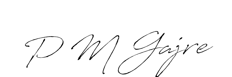 How to make P M Gajre name signature. Use Antro_Vectra style for creating short signs online. This is the latest handwritten sign. P M Gajre signature style 6 images and pictures png
