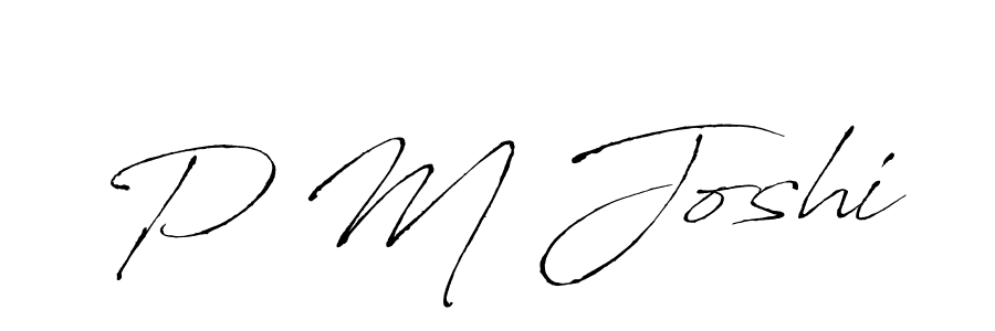 P M Joshi stylish signature style. Best Handwritten Sign (Antro_Vectra) for my name. Handwritten Signature Collection Ideas for my name P M Joshi. P M Joshi signature style 6 images and pictures png
