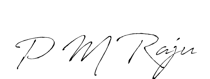 Design your own signature with our free online signature maker. With this signature software, you can create a handwritten (Antro_Vectra) signature for name P M Raju. P M Raju signature style 6 images and pictures png