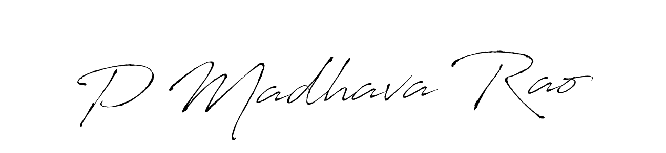 Design your own signature with our free online signature maker. With this signature software, you can create a handwritten (Antro_Vectra) signature for name P Madhava Rao. P Madhava Rao signature style 6 images and pictures png