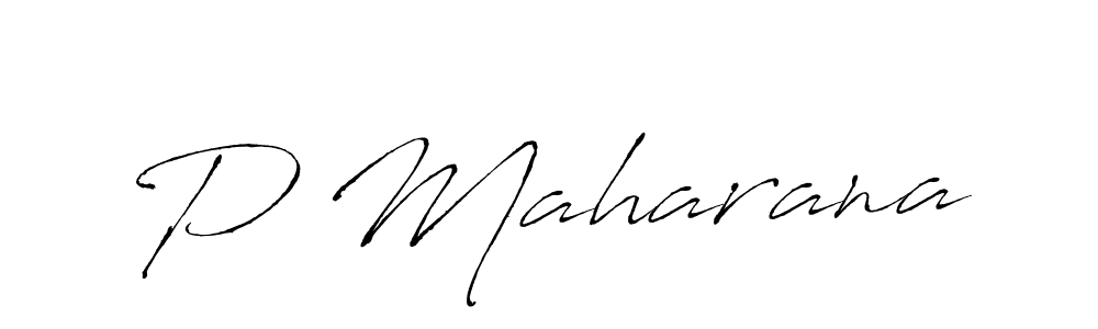 Make a beautiful signature design for name P Maharana. With this signature (Antro_Vectra) style, you can create a handwritten signature for free. P Maharana signature style 6 images and pictures png