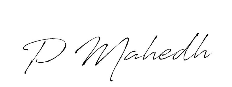 Design your own signature with our free online signature maker. With this signature software, you can create a handwritten (Antro_Vectra) signature for name P Mahedh. P Mahedh signature style 6 images and pictures png