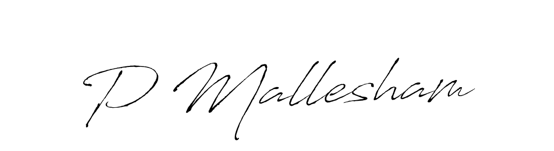 How to make P Mallesham signature? Antro_Vectra is a professional autograph style. Create handwritten signature for P Mallesham name. P Mallesham signature style 6 images and pictures png