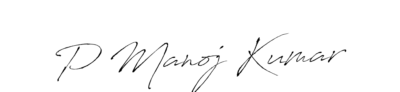 P Manoj Kumar stylish signature style. Best Handwritten Sign (Antro_Vectra) for my name. Handwritten Signature Collection Ideas for my name P Manoj Kumar. P Manoj Kumar signature style 6 images and pictures png