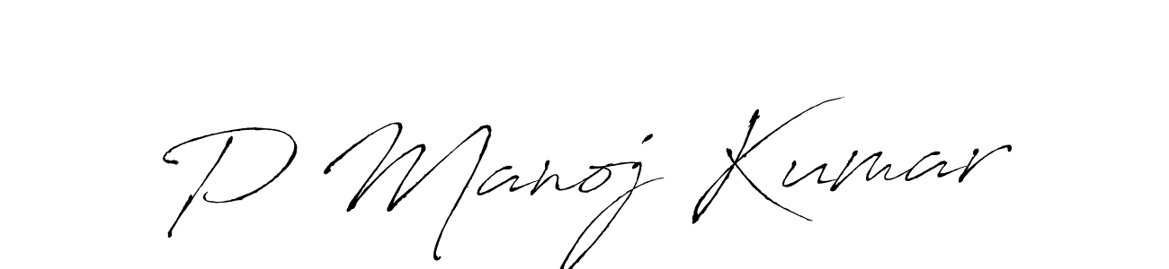 Use a signature maker to create a handwritten signature online. With this signature software, you can design (Antro_Vectra) your own signature for name P Manoj Kumar. P Manoj Kumar signature style 6 images and pictures png