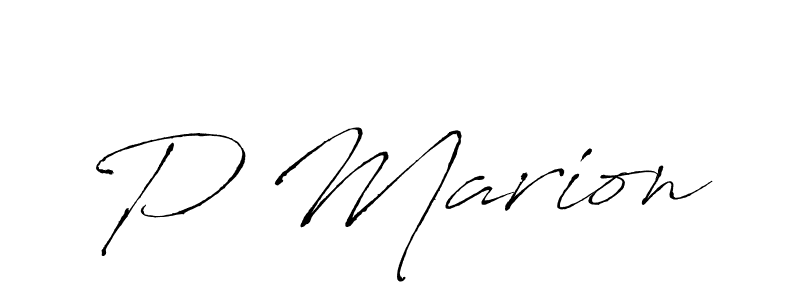 How to make P Marion signature? Antro_Vectra is a professional autograph style. Create handwritten signature for P Marion name. P Marion signature style 6 images and pictures png