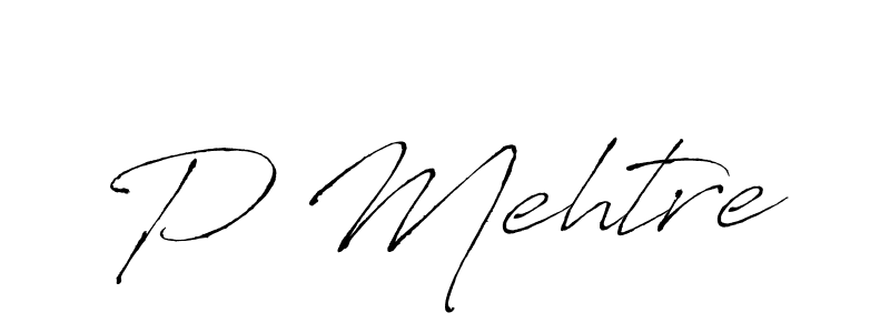 Similarly Antro_Vectra is the best handwritten signature design. Signature creator online .You can use it as an online autograph creator for name P Mehtre. P Mehtre signature style 6 images and pictures png