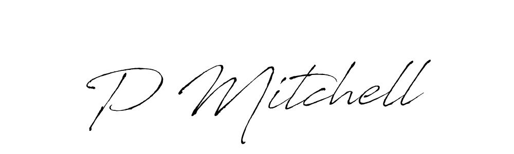 How to make P Mitchell name signature. Use Antro_Vectra style for creating short signs online. This is the latest handwritten sign. P Mitchell signature style 6 images and pictures png