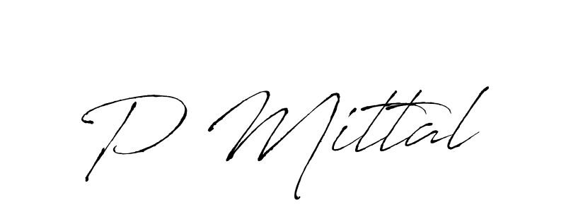 P Mittal stylish signature style. Best Handwritten Sign (Antro_Vectra) for my name. Handwritten Signature Collection Ideas for my name P Mittal. P Mittal signature style 6 images and pictures png