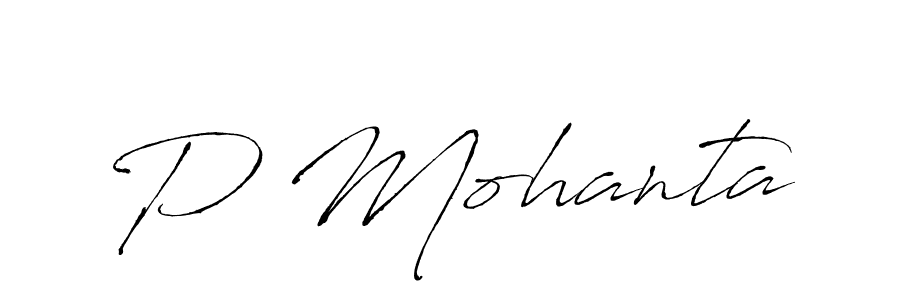 Also we have P Mohanta name is the best signature style. Create professional handwritten signature collection using Antro_Vectra autograph style. P Mohanta signature style 6 images and pictures png