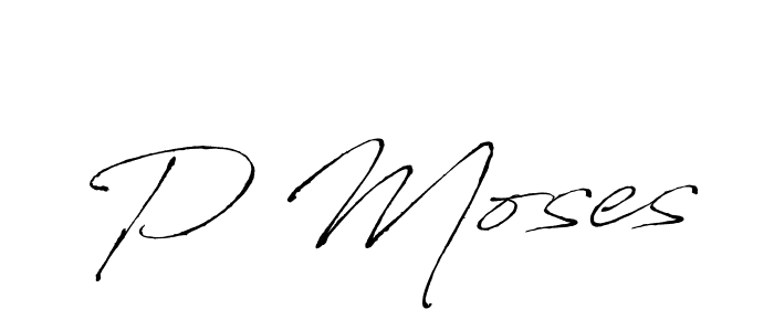 Create a beautiful signature design for name P Moses. With this signature (Antro_Vectra) fonts, you can make a handwritten signature for free. P Moses signature style 6 images and pictures png