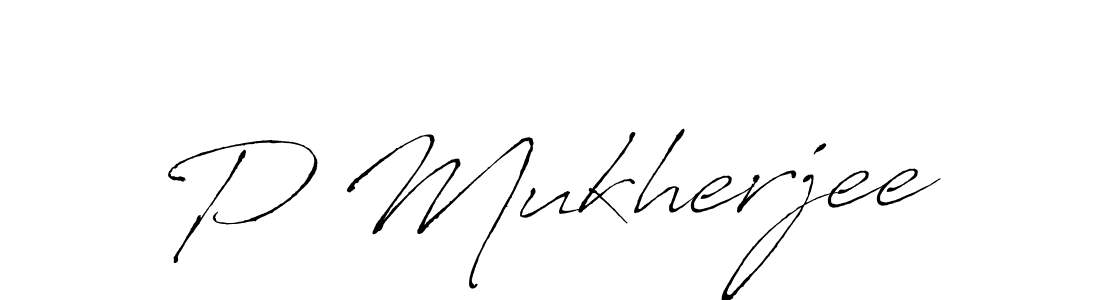 The best way (Antro_Vectra) to make a short signature is to pick only two or three words in your name. The name P Mukherjee include a total of six letters. For converting this name. P Mukherjee signature style 6 images and pictures png