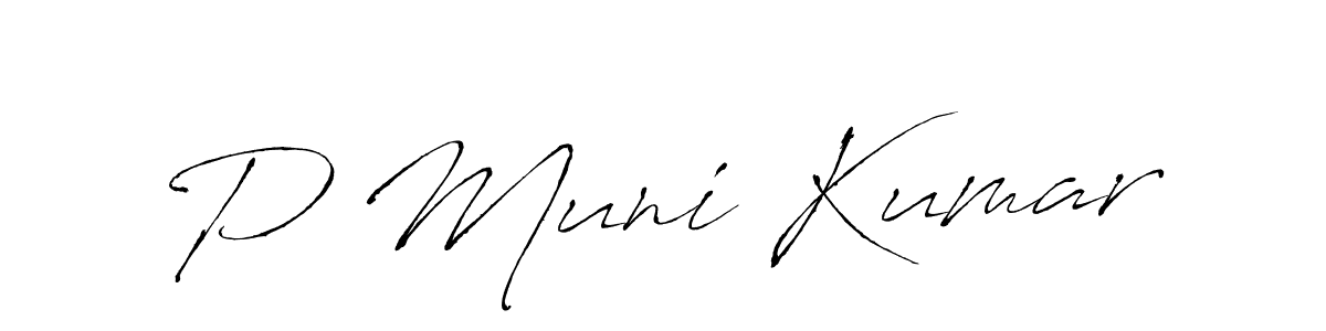 It looks lik you need a new signature style for name P Muni Kumar. Design unique handwritten (Antro_Vectra) signature with our free signature maker in just a few clicks. P Muni Kumar signature style 6 images and pictures png