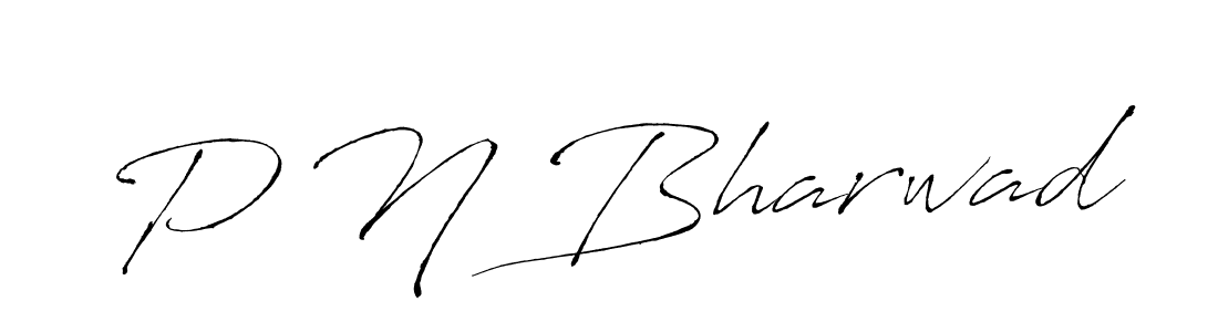 P N Bharwad stylish signature style. Best Handwritten Sign (Antro_Vectra) for my name. Handwritten Signature Collection Ideas for my name P N Bharwad. P N Bharwad signature style 6 images and pictures png