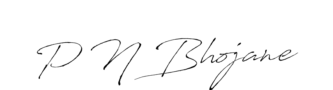 Create a beautiful signature design for name P N Bhojane. With this signature (Antro_Vectra) fonts, you can make a handwritten signature for free. P N Bhojane signature style 6 images and pictures png