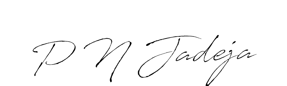 Design your own signature with our free online signature maker. With this signature software, you can create a handwritten (Antro_Vectra) signature for name P N Jadeja. P N Jadeja signature style 6 images and pictures png