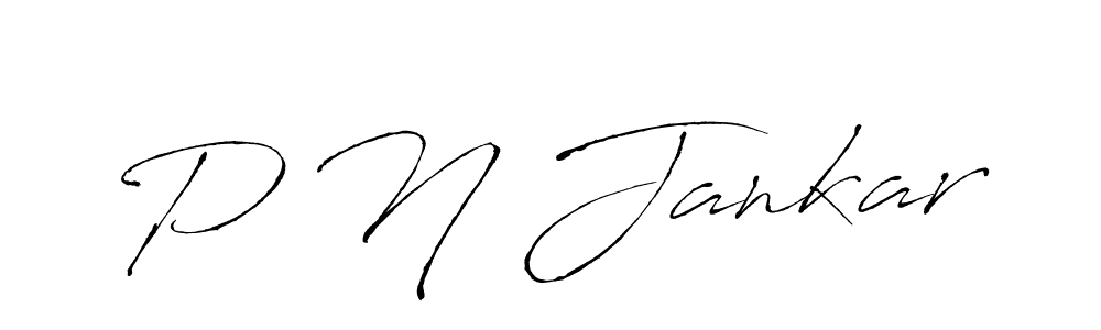 How to make P N Jankar name signature. Use Antro_Vectra style for creating short signs online. This is the latest handwritten sign. P N Jankar signature style 6 images and pictures png