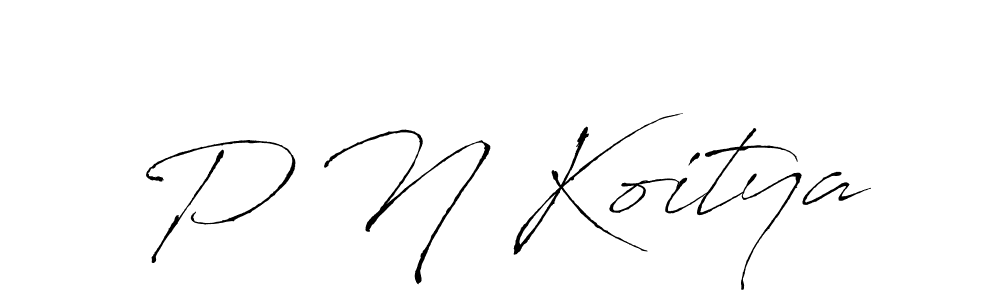P N Koitya stylish signature style. Best Handwritten Sign (Antro_Vectra) for my name. Handwritten Signature Collection Ideas for my name P N Koitya. P N Koitya signature style 6 images and pictures png