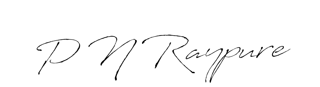 Design your own signature with our free online signature maker. With this signature software, you can create a handwritten (Antro_Vectra) signature for name P N Raypure. P N Raypure signature style 6 images and pictures png