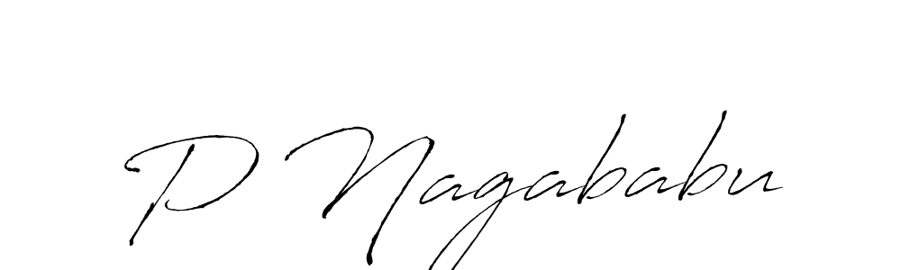 Create a beautiful signature design for name P Nagababu. With this signature (Antro_Vectra) fonts, you can make a handwritten signature for free. P Nagababu signature style 6 images and pictures png