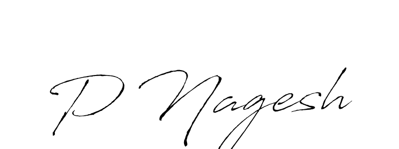 Create a beautiful signature design for name P Nagesh. With this signature (Antro_Vectra) fonts, you can make a handwritten signature for free. P Nagesh signature style 6 images and pictures png