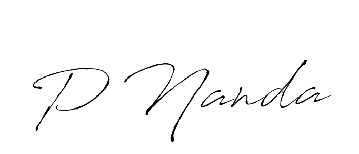 How to make P Nanda signature? Antro_Vectra is a professional autograph style. Create handwritten signature for P Nanda name. P Nanda signature style 6 images and pictures png