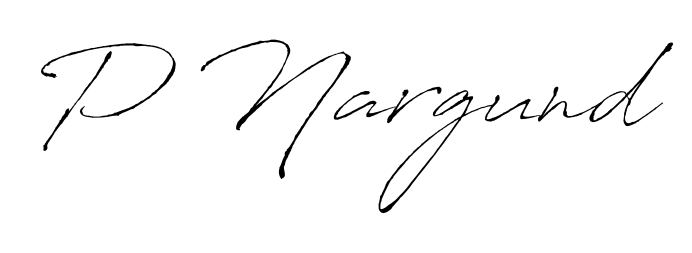 Discover how P Nargund looks in an executive cursive font (Antro_Vectra). Perfect for legal documents, invoices, and certificates. P Nargund signature style 6 images and pictures png