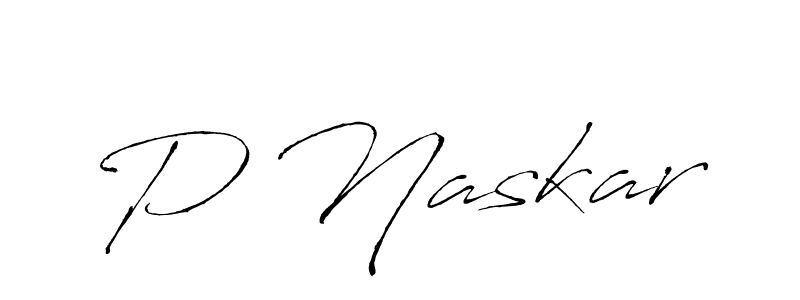 P Naskar stylish signature style. Best Handwritten Sign (Antro_Vectra) for my name. Handwritten Signature Collection Ideas for my name P Naskar. P Naskar signature style 6 images and pictures png