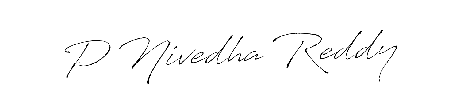 P Nivedha Reddy stylish signature style. Best Handwritten Sign (Antro_Vectra) for my name. Handwritten Signature Collection Ideas for my name P Nivedha Reddy. P Nivedha Reddy signature style 6 images and pictures png