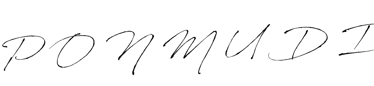 if you are searching for the best signature style for your name P O N M U D I. so please give up your signature search. here we have designed multiple signature styles  using Antro_Vectra. P O N M U D I signature style 6 images and pictures png