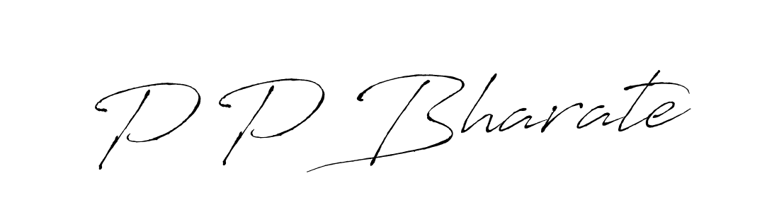 How to make P P Bharate name signature. Use Antro_Vectra style for creating short signs online. This is the latest handwritten sign. P P Bharate signature style 6 images and pictures png