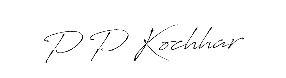 P P Kochhar stylish signature style. Best Handwritten Sign (Antro_Vectra) for my name. Handwritten Signature Collection Ideas for my name P P Kochhar. P P Kochhar signature style 6 images and pictures png