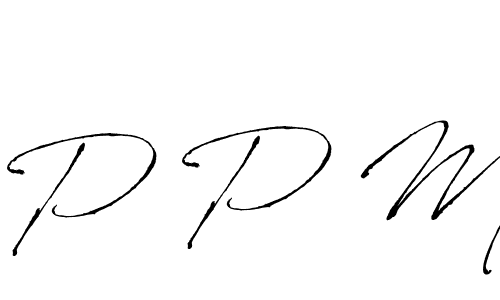 Design your own signature with our free online signature maker. With this signature software, you can create a handwritten (Antro_Vectra) signature for name P P M. P P M signature style 6 images and pictures png
