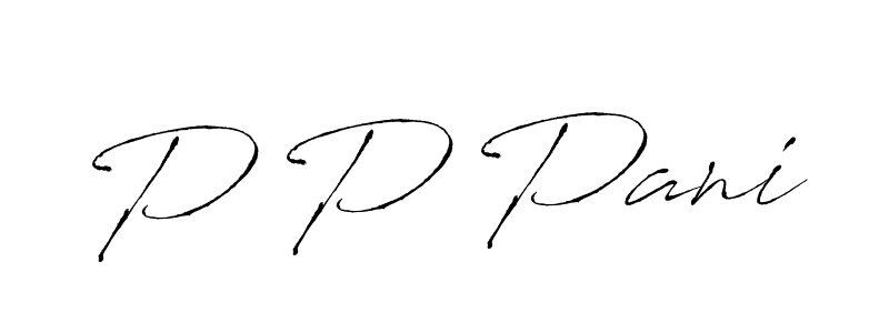 How to make P P Pani signature? Antro_Vectra is a professional autograph style. Create handwritten signature for P P Pani name. P P Pani signature style 6 images and pictures png