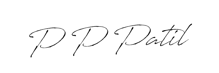 The best way (Antro_Vectra) to make a short signature is to pick only two or three words in your name. The name P P Patil include a total of six letters. For converting this name. P P Patil signature style 6 images and pictures png