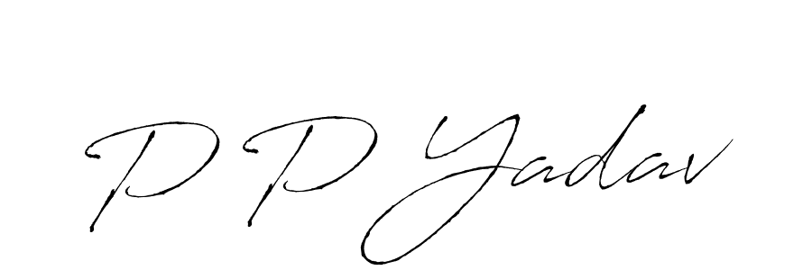 The best way (Antro_Vectra) to make a short signature is to pick only two or three words in your name. The name P P Yadav include a total of six letters. For converting this name. P P Yadav signature style 6 images and pictures png