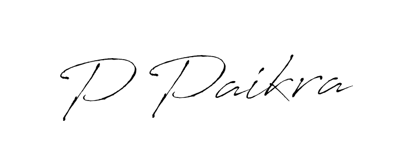 Make a beautiful signature design for name P Paikra. With this signature (Antro_Vectra) style, you can create a handwritten signature for free. P Paikra signature style 6 images and pictures png
