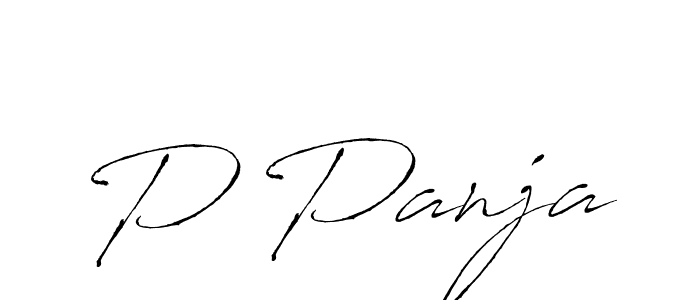 You should practise on your own different ways (Antro_Vectra) to write your name (P Panja) in signature. don't let someone else do it for you. P Panja signature style 6 images and pictures png