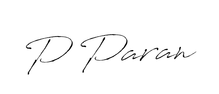 Create a beautiful signature design for name P Paran. With this signature (Antro_Vectra) fonts, you can make a handwritten signature for free. P Paran signature style 6 images and pictures png